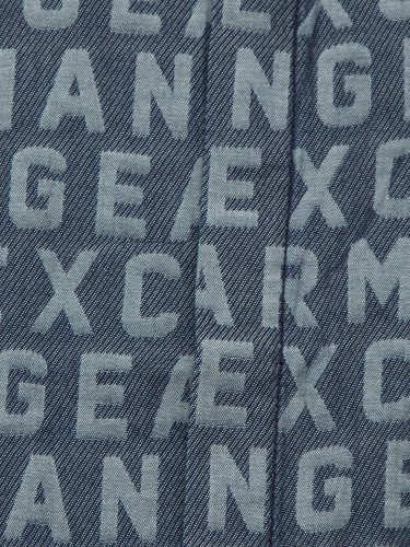 Мужская рубашка с коротким рукавом ARMANI EXCHANGE CAMICIA BLU DENIM