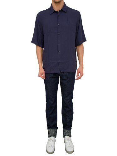 Мужская рубашка с коротким рукавом ARMANI EXCHANGE CAMICIA BLU