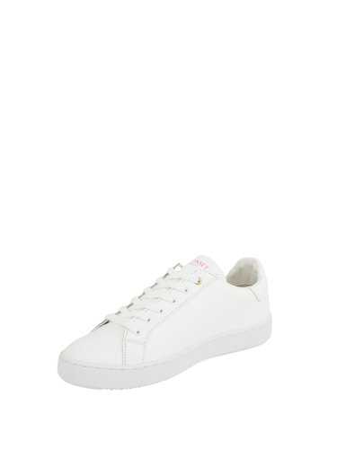 Женские кроссовки TWIN-SET SNEAKER BASSA IN PELLE OVAL T FLOWER BIANCO