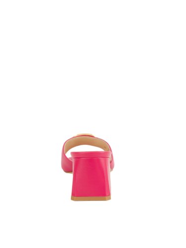 Женские босоножки TWIN-SET PUMP IN PELLE CON TACCO LARGO FUCSIA
