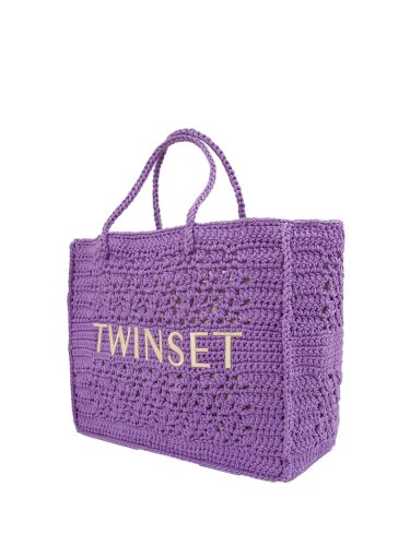 Жіноча сумка з ручками TWIN-SET TOTE IN CROCHET LILLA