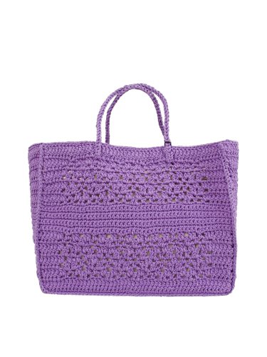 Жіноча сумка з ручками TWIN-SET TOTE IN CROCHET LILLA
