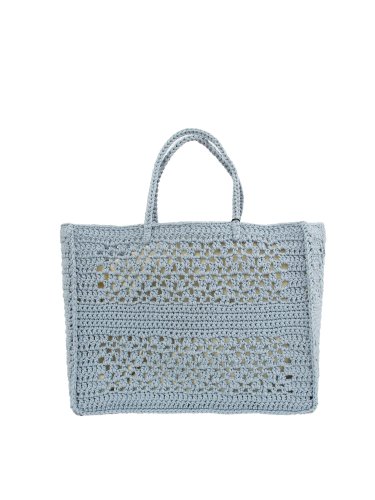 Жіноча сумка з ручками TWIN-SET TOTE IN CROCHET CELESTE