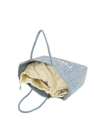 Жіноча сумка з ручками TWIN-SET TOTE IN CROCHET CELESTE