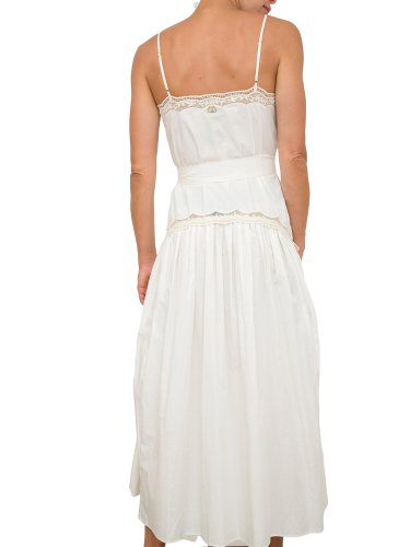 Жіноче плаття TWIN-SET ABITO LUNGO C/CINTURA IN RAFIA BIANCO