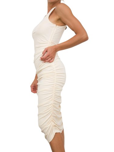 Жіноче плаття TWIN-SET ABITO MIDI FITTATO S/M AVORIO