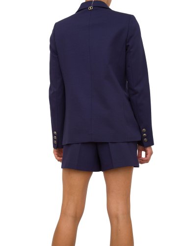 Женский пиджак TWIN-SET GIACCA/BLAZER IN PUNTO MILANO BLU