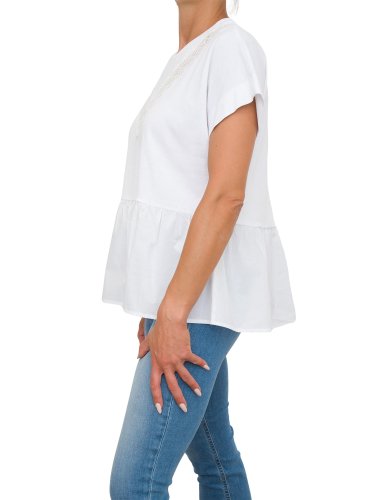 Женская футболка TWIN-SET  T-SHIRT C/BALZA BIANCO