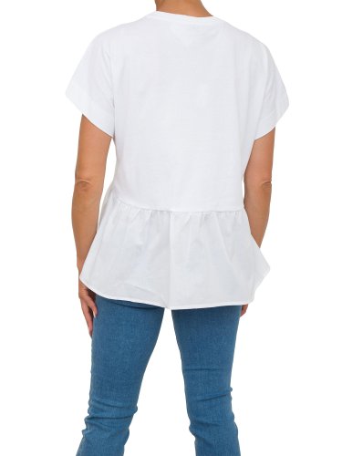 Женская футболка TWIN-SET  T-SHIRT C/BALZA BIANCO
