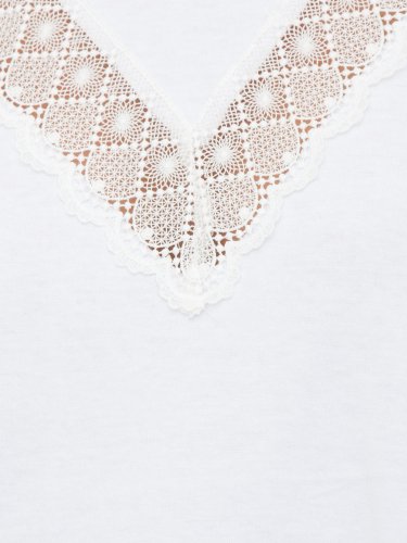 Женская футболка TWIN-SET  T-SHIRT C/BALZA BIANCO