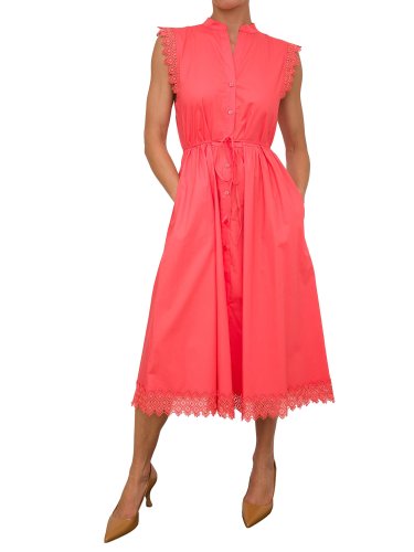 Жіноче плаття TWIN-SET ABITO MIDI S/M CON CINTURA CORALLO