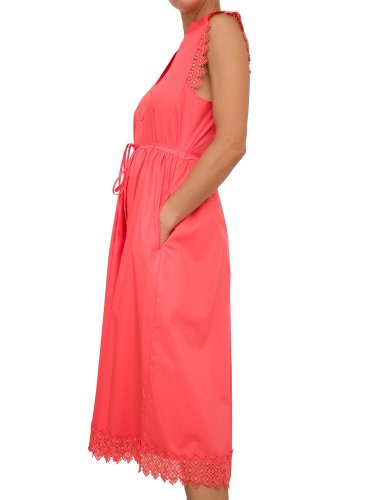 Жіноче плаття TWIN-SET ABITO MIDI S/M CON CINTURA CORALLO