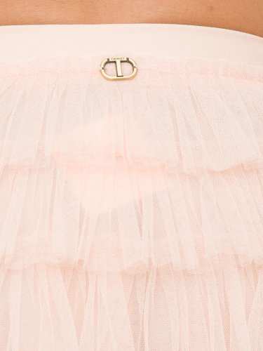 Довга спідниця TWIN-SET GONNA LUNGA CON ROUCHES ROSA