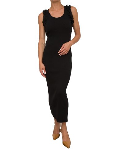 Женское платье TWIN-SET ABITO FIT LUNGO IN MAGLIA NERO