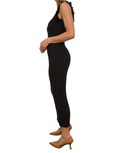 Женское платье TWIN-SET ABITO FIT LUNGO IN MAGLIA NERO