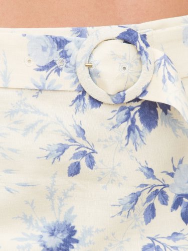 Коротка спідниця TWIN-SET MINIGONNA VITA ALTA CON CINTURA BLU