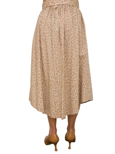 Длинная юбка TWIN-SET  GONNA LUNGA C/CINTURA ANIMALIER