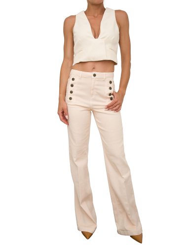 Жіночі джинси TWIN-SET WIDE LEG COLOR ROSA