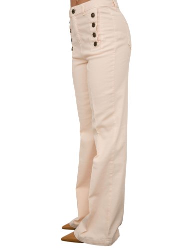 Жіночі джинси TWIN-SET WIDE LEG COLOR ROSA