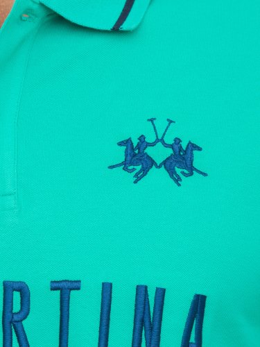 Мужское поло LA MARTINA MAN POLO S/S PIQUET STRETCH VERDE