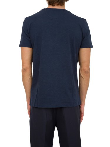 Мужская футболка LA MARTINA MAN S/S T-SHIRT SLUB JERSEY BLU