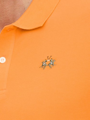 Чоловіче поло LA MARTINA MAN POLO S/S PIQUET STRETCH ARANCIONE