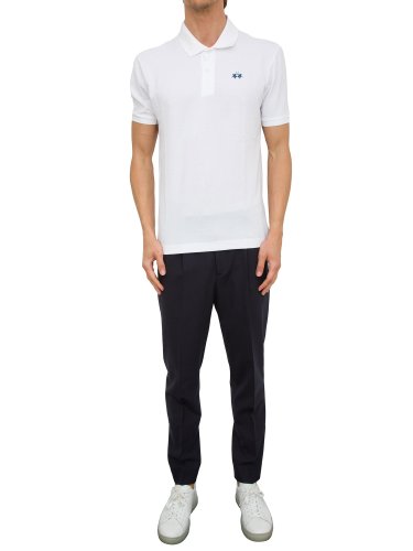 Мужское поло LA MARTINA MAN POLO S/S SLEEVE 30/1 COTTON BIANCO
