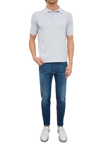 Чоловіче поло ELEVENTY  SHORT SLEEVES POLO AZZURRO