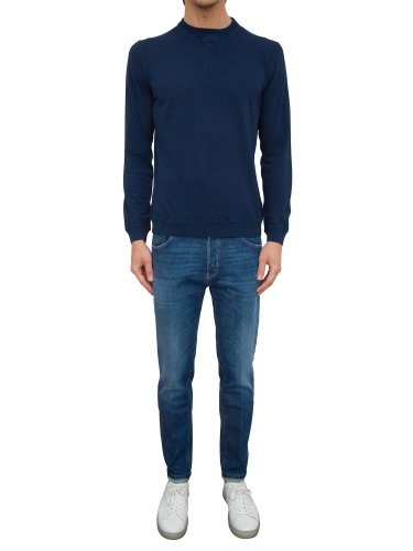 Мужской свитер ELEVENTY LONG SLEEVES ROUND NECK SWEATER BLU