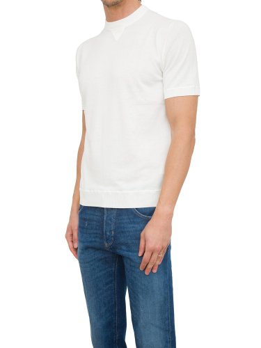 Мужская футболка ELEVENTY SHORT SLEEVES ROUND NECK SWEATER BIANCO