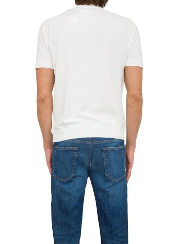 Мужская футболка ELEVENTY SHORT SLEEVES ROUND NECK SWEATER BIANCO