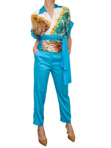 Женская рубашка с коротким рукавом BLUGIRL CAMICIA TS S/M-M/C FANTASIA