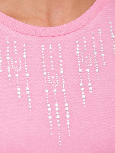 Женская футболка LIU JO ECS T-SHIRT ST P M/C ROSA