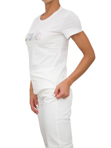 Жіноча футболка LIU JO ECS T-SHIRT ST P M/C BIANCO