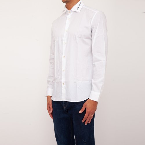 Мужская рубашка с длинным рукавом EMPORIO ARMANI SHIRT BIANCO
