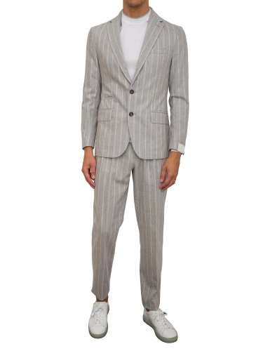 Мужской классический костюм ELEVENTY SINGLE BREASTED SUIT PENCES PANTS GRIGIO