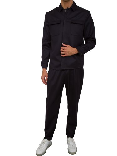 Мужской классический костюм ELEVENTY OVER SHIRT SUIT PANT PENCES BLU