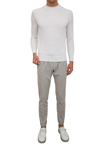 Чоловічий светр ELEVENTY ROUND NECK SWEATER BIANCO