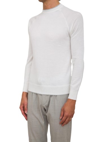 Чоловічий светр ELEVENTY ROUND NECK SWEATER BIANCO