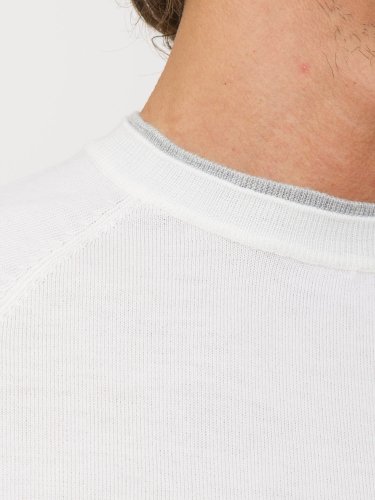 Чоловічий светр ELEVENTY ROUND NECK SWEATER BIANCO