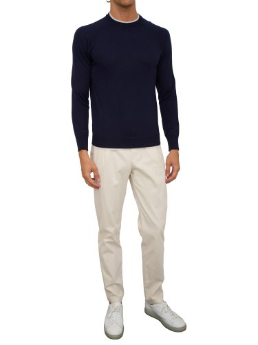 Чоловічий светр ELEVENTY ROUND NECK SWEATER BLU