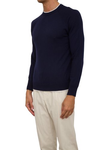 Чоловічий светр ELEVENTY ROUND NECK SWEATER BLU