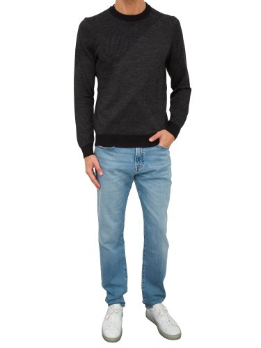 Мужской свитер BOSS Knitwear NERO