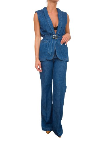 Жіночий жилет TWIN-SET GILET DENIM BLU DENIM