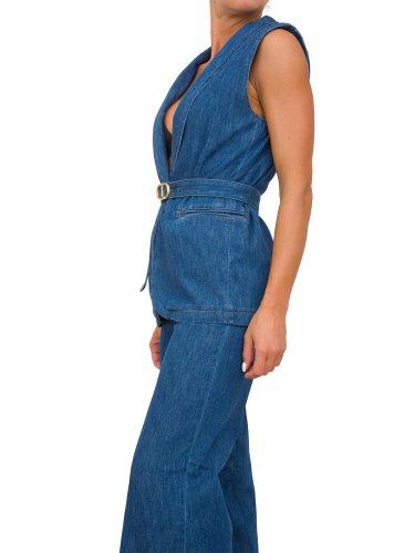 Жіночий жилет TWIN-SET GILET DENIM BLU DENIM