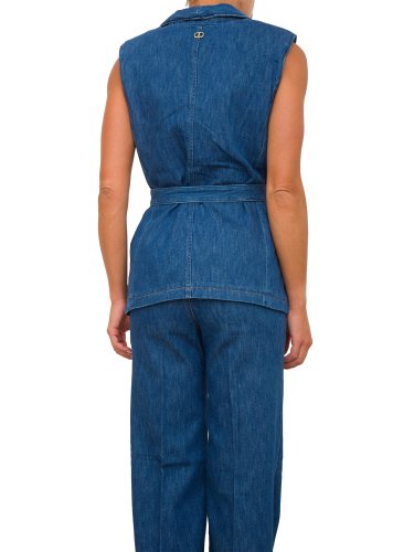Жіночий жилет TWIN-SET GILET DENIM BLU DENIM
