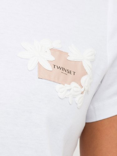 Женская футболка TWIN-SET T-SHIRT BIANCO