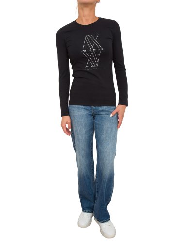 Жіноча футболка  ARMANI EXCHANGE T-SHIRT NERO