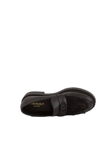 Женская классическая обувь TWIN-SET MOCASSINO NERO