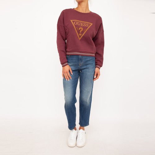 Жіноча толстовка GUESS JEANS FELPA BORDEAUX